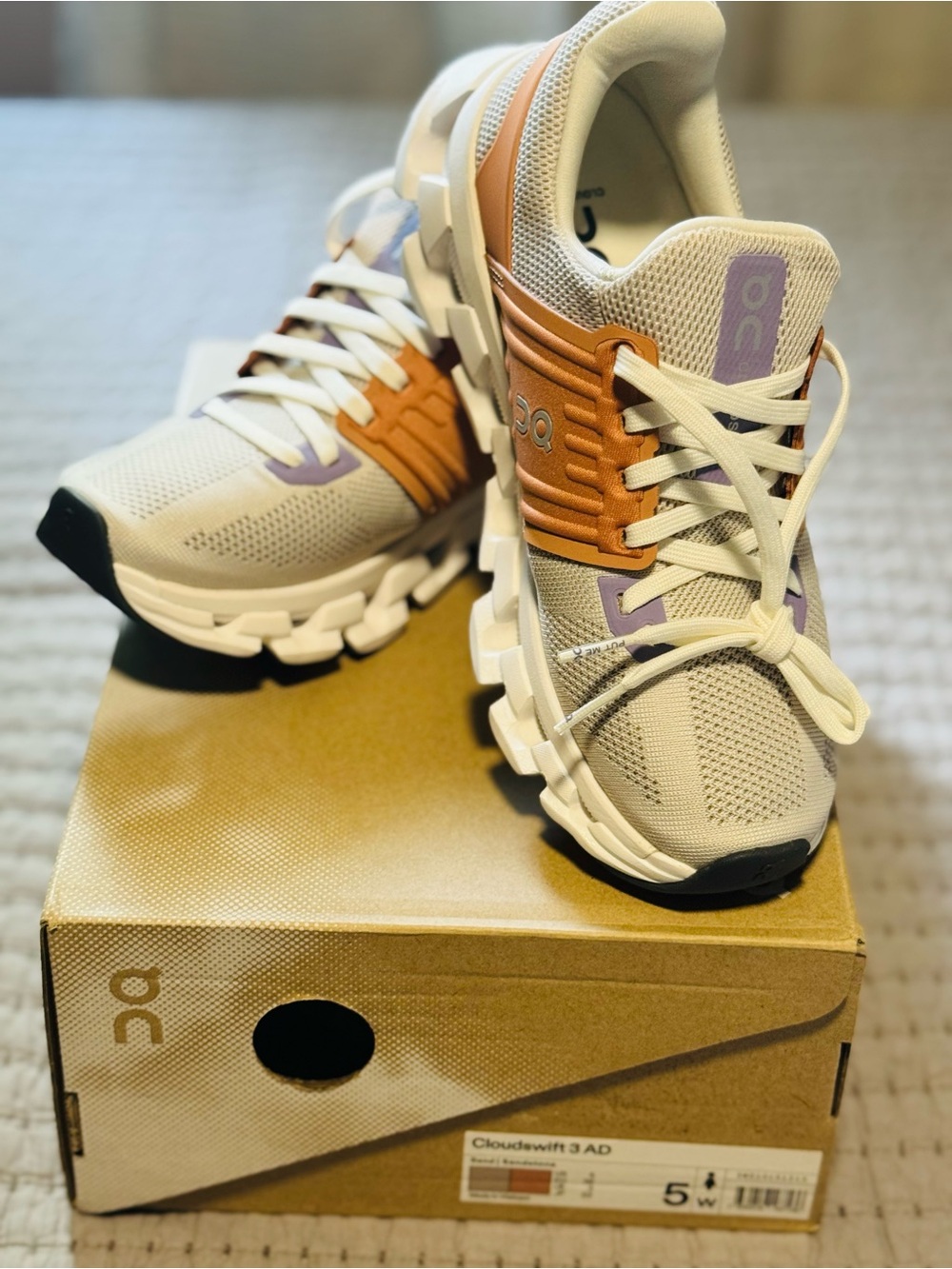 On Cloudswift 3 AD Running Shoes, Sand/Rust, Women’s Size 5, New